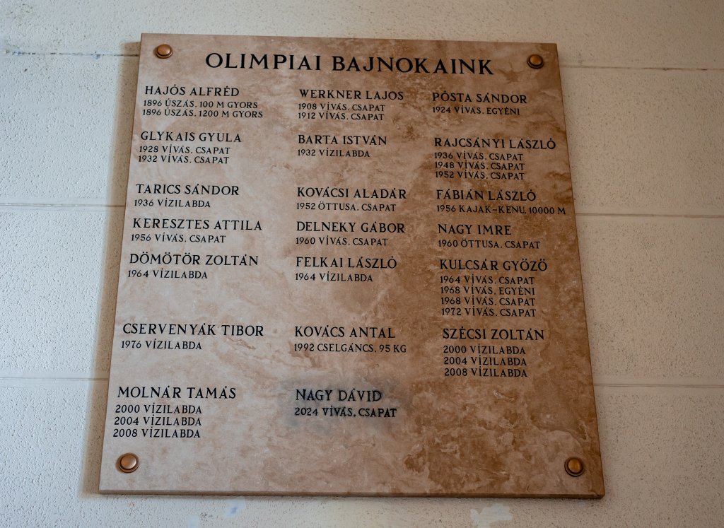 olimpiai bajnokok tábla